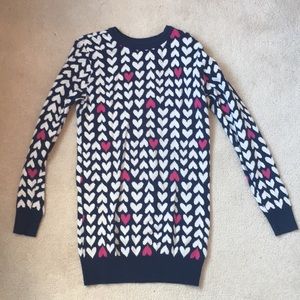 Long girls heart sweater
